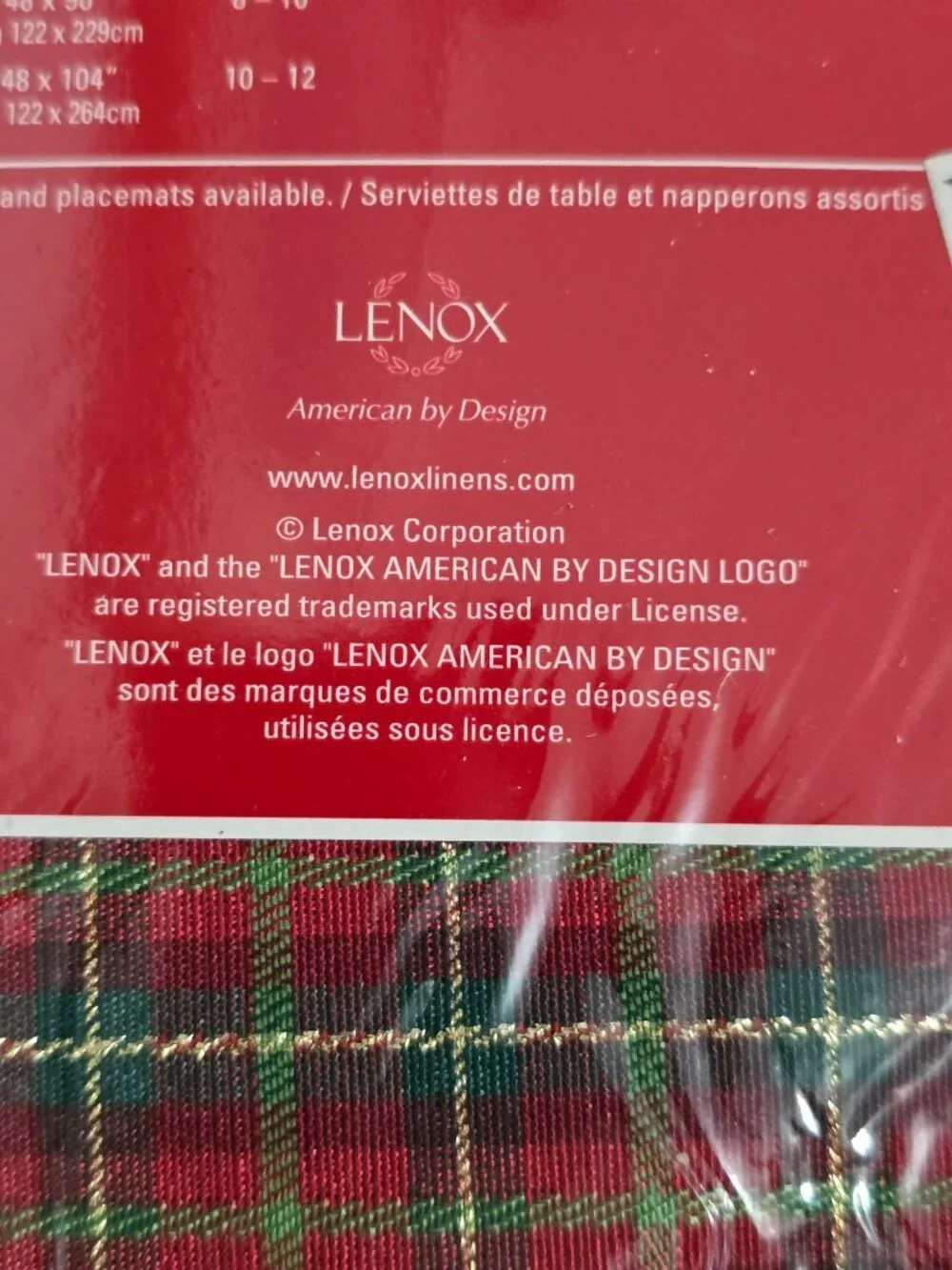 NWT Lenox Holiday Nouveau Joyful Tablecloth 60